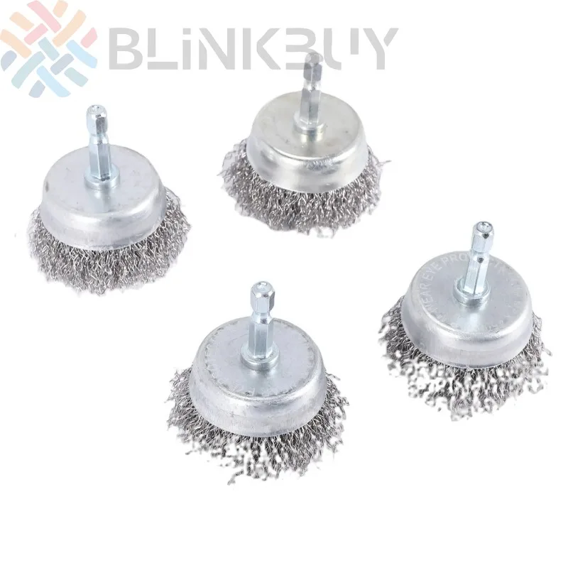 Набор из 4 проволочных чашечных щеток, проволочная щетка для дрели 1/4 дюйма, оправка 0,010 дюйма, проволочная щетка из грубой углеродистой стали-2 дюйма Набор из 4 проволочных чашечных щеток, проволочная щетка для дрели 1/4 дюйма, оправка 0,010 дюйма, проволочная щетка из грубой углеродистой стали-2 дюйма