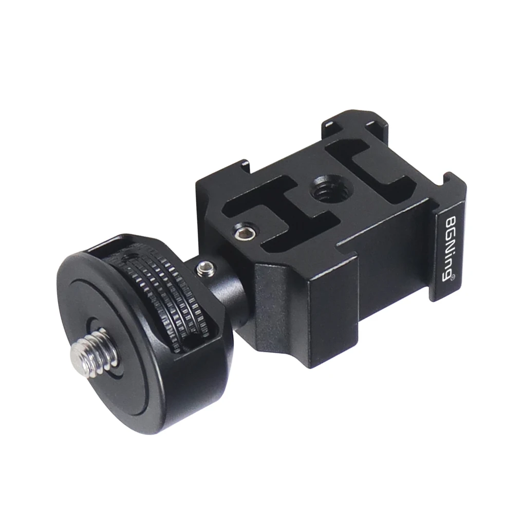 Kamera Blitzschuh Mount Adapter Aluminium Triple Cold Shoe Halterung Stativ Kugelkopf Monitor für DJI Mic 2 Studio Video Licht Stehen – Detail 10