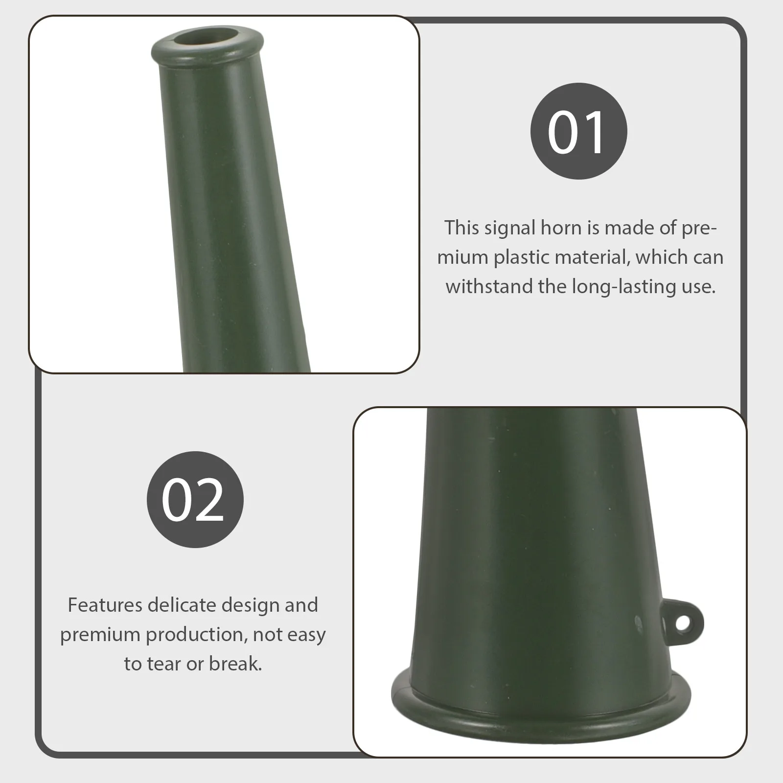 

5pcs Plastic Noise Makers Signal Cheering Horns Stadium Party Outdoor Horn Plastic Multi-Functional Portable Horn For