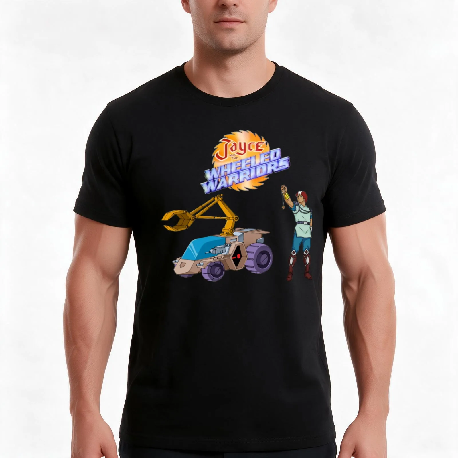 Jayce And The Wheeled Warriors Cartoon Show T-Shirt, Summer Casual Cotton Tee, Oversized Streetwear Tops, Vintage Graphic Print