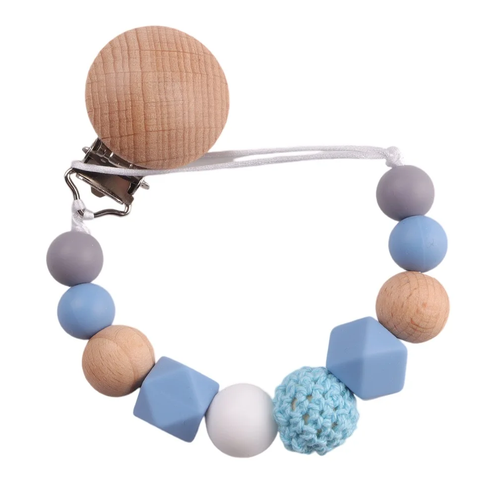 الطفل هوة كليب سلاسل سيليكون الخرز التسنين الدمية الحلمة حامل كليب الوليد ألعاب التسنين الملحقات #6