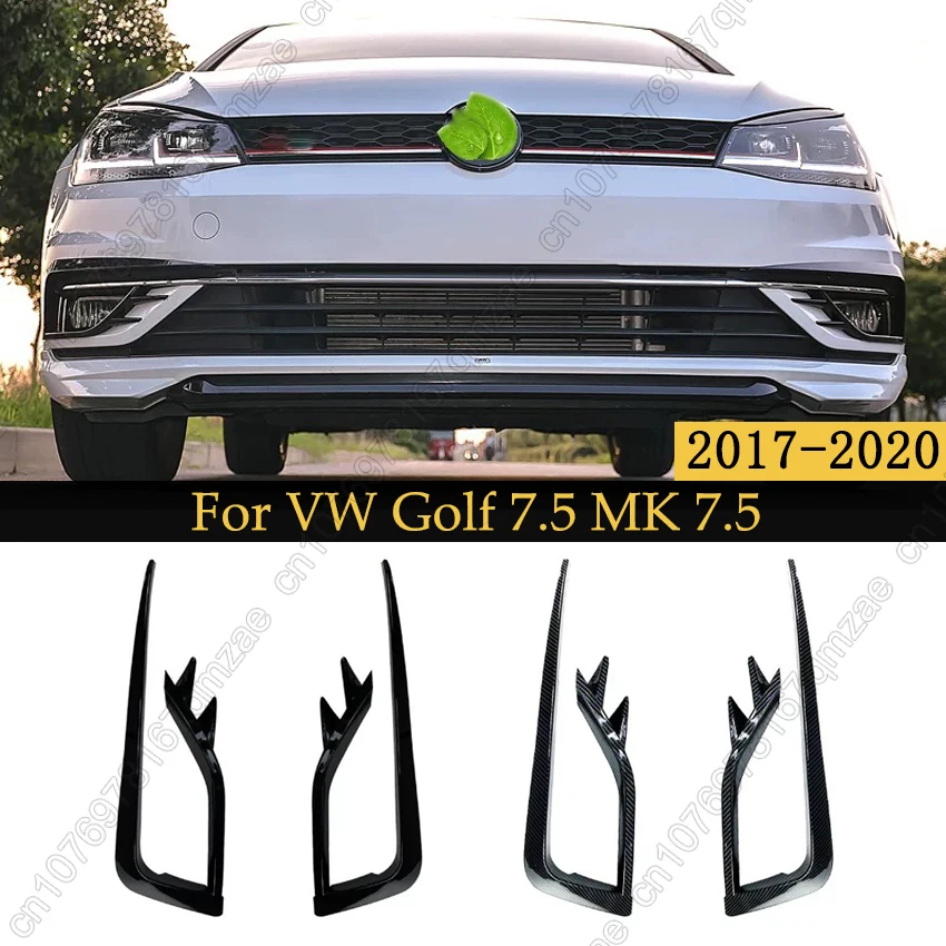 

Front Bumper Fog Light Grille Cover Trim For VW Volkswagen Golf 7.5 MK 7.5 2017-2020 Wind Knife Razor Style Canards Custom Kits