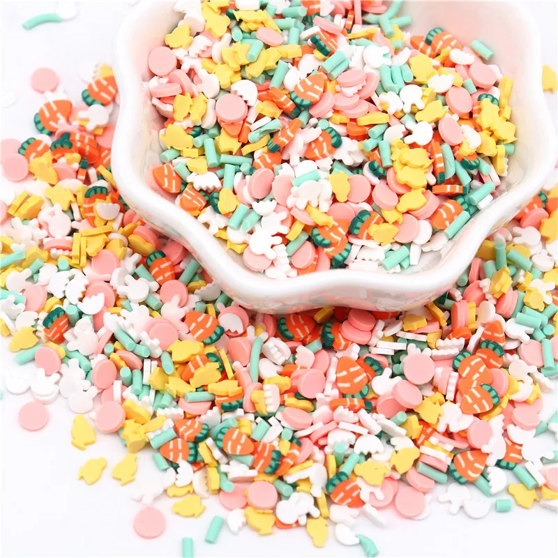 10g 5mm Mixed Polymer Clay Sprinkles Spring Color Hot Clay Soft Pottery Slices DIY Nail Art Decor Slime Filler Accessories