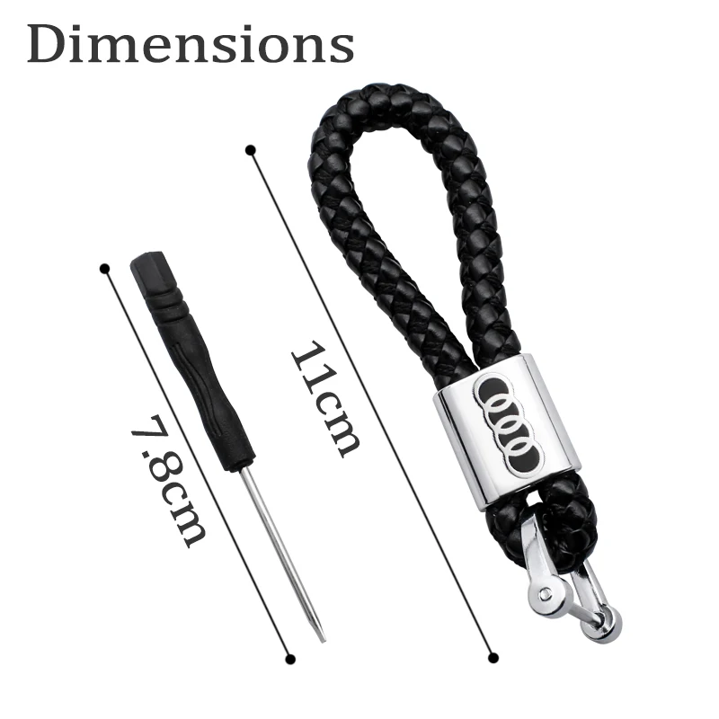 Luxury Leather Keychain Sline Logo Key Ring Chain Badge Emblem Keyring For Audi S Line A3 A4 A5 A6 A7 A8 Q3 Q5 Q7 Q8 Accessories