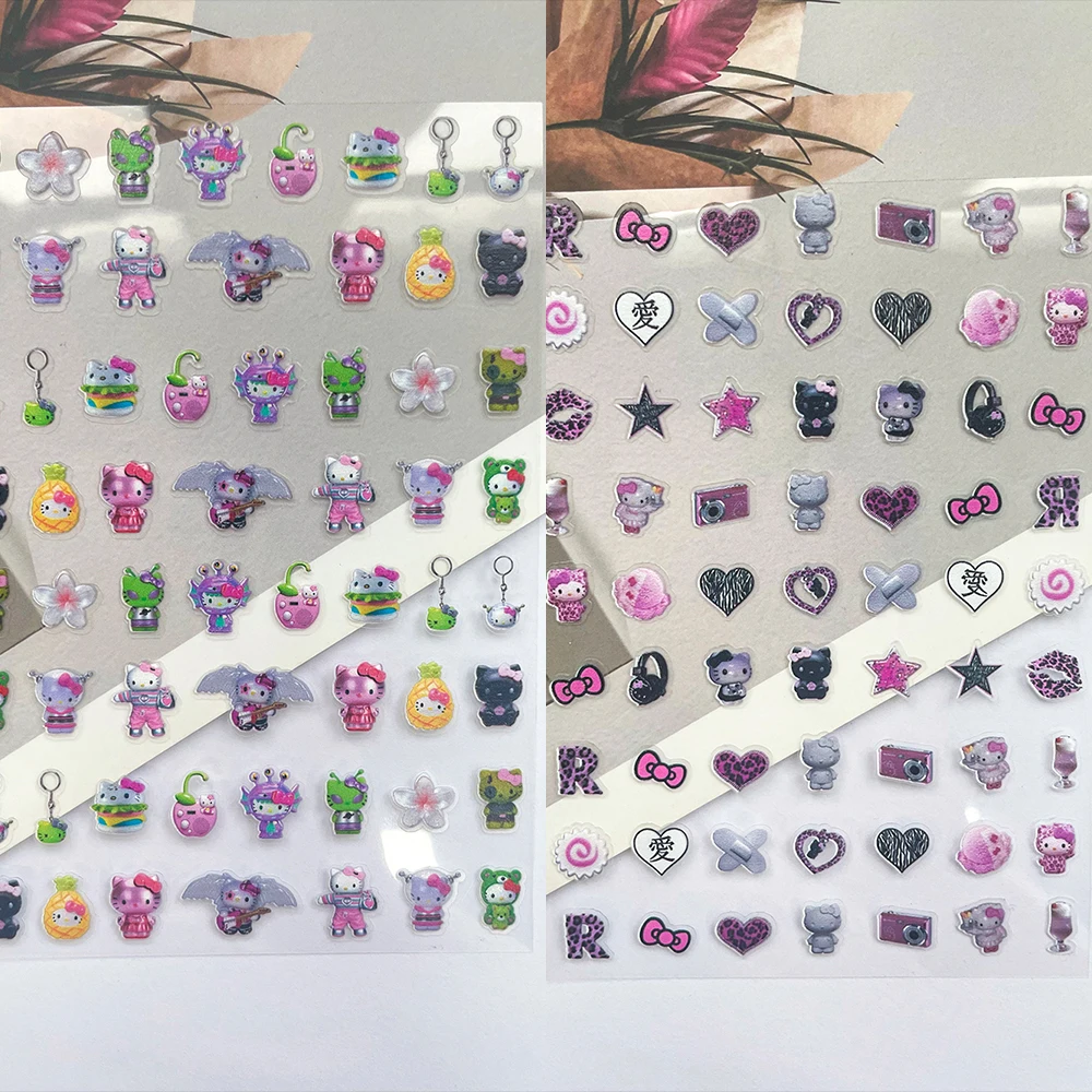 

Pvc Kawaii Y2k Hellokitty Mini Luggage Tags Stickers Nail Art Waterproof Customizable Diy Phone Case Cup Keyboard Cap Stickers