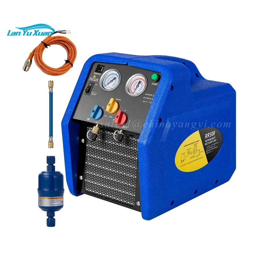 Automatic Gas Recovery Unit 3/4HP 1HP R32 R1234YF explosion -proof refrigerant gas recovery machine with LP cut down Switch