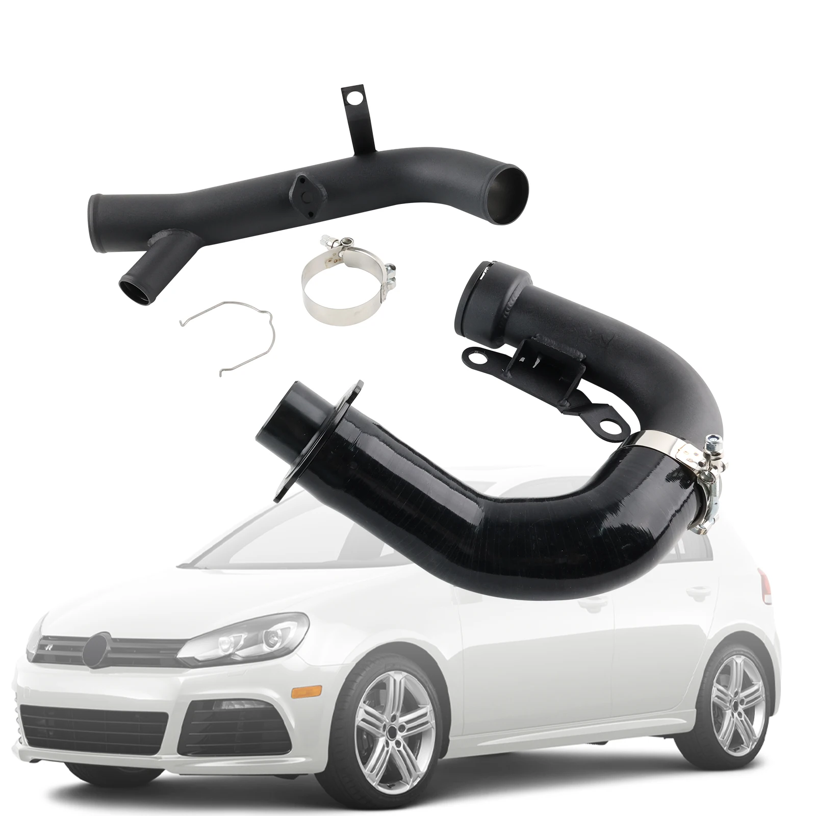 Aluminum Turbo Discharge Pipe Conversion Kit For EA113 2.0T FSI PQ35 VW Golf MK5 MK6 R20 Scirocco R Audi A3 S3 TT 2006‑2008