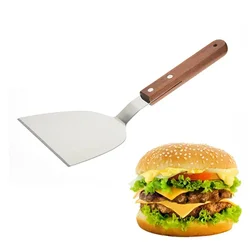 Multifunctional Frying Shovel Frying Shovel Steak Shovel Large Barbecue Shovel Hamburger Pancake Barbecue Stainless Steel Log