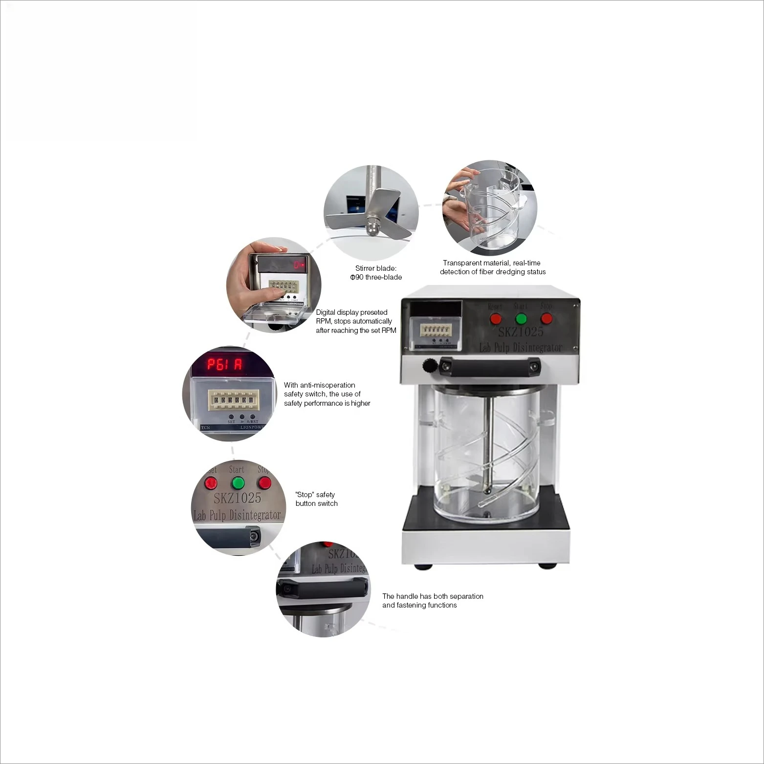 SKZ1025 Wet Laboratory Pulp Disintegrator Machine Testing Equipment for Disintegration
