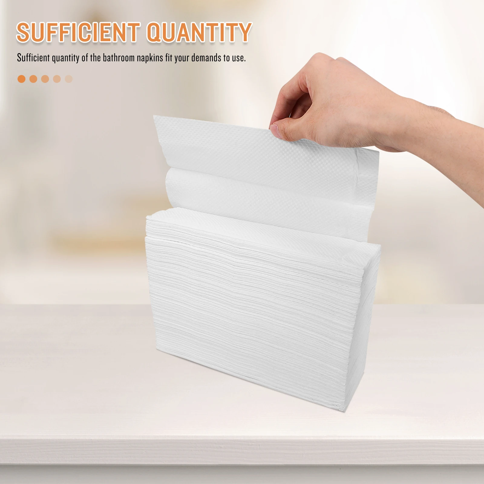 

200pcs 200 Sheets Hand Wipe Paper Towels Bulk White Paper Towel Refill Bathroom Napkins Folded for Dispenser Kitchen Use