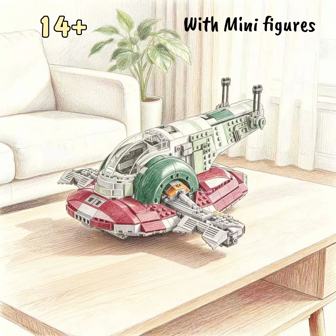 Home Decoration High Quality Bounty Ship Model Ornament 1007pcs Birthday Christmas Gift