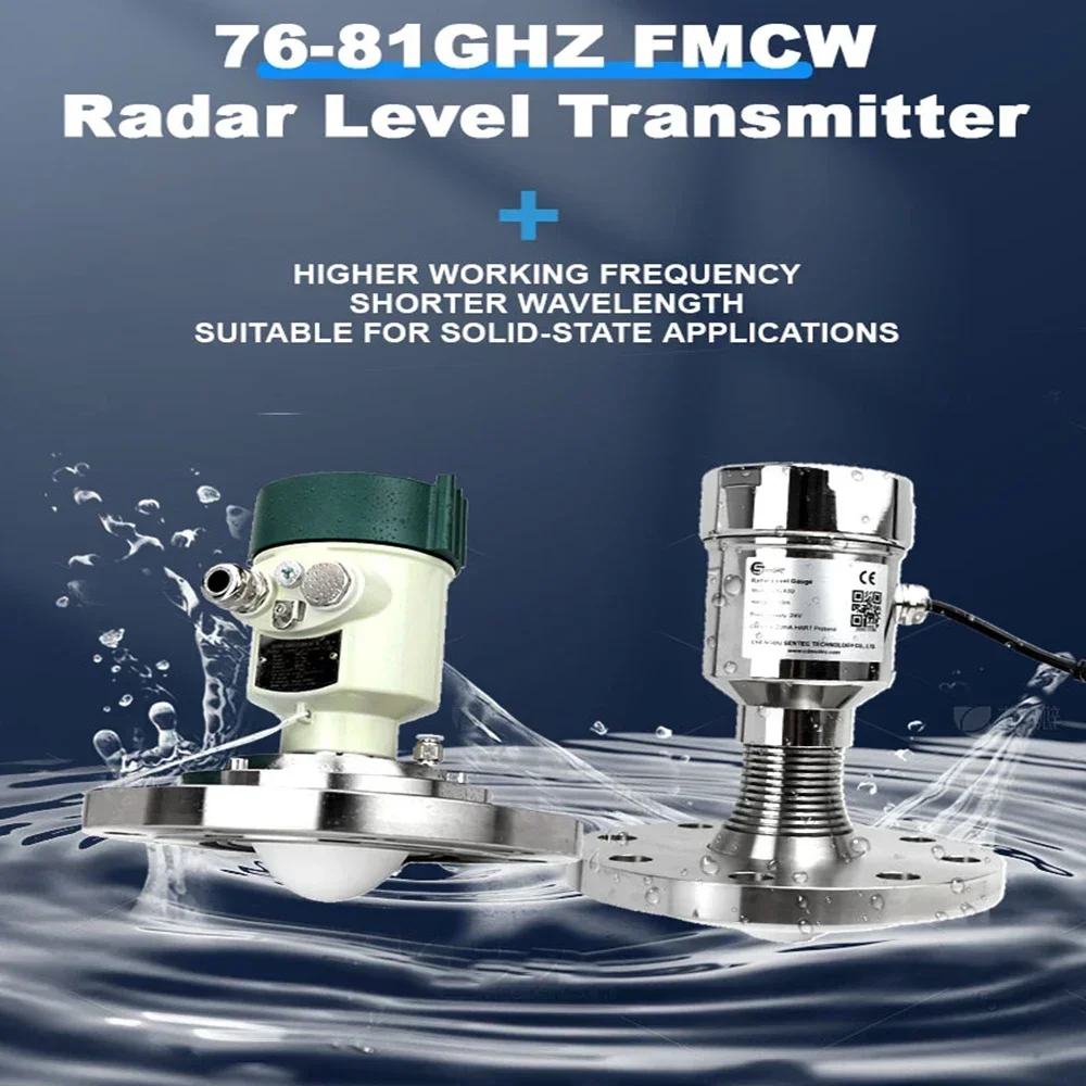 SENTEC  SRL630  High Quality 76-80GHz 80G RS485 FM Multi-parameter water quality sensor radar Water  level meter