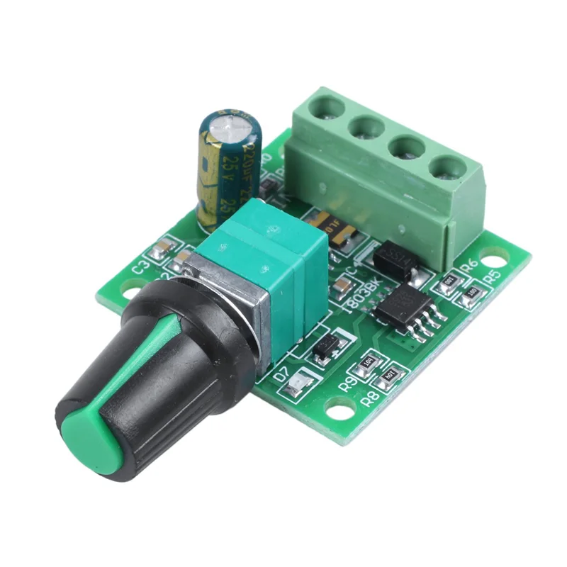 

10X 1.8V 3V 5V 6V 7.2V 12V 2A 30W DC Motor Speed Controller (PWM) 1803BK Adjustable Driver Switch-AT36