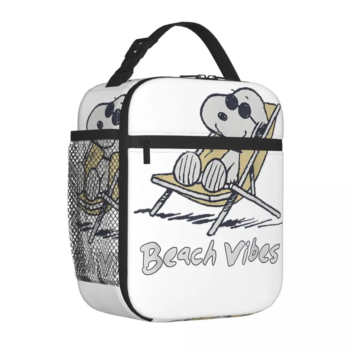

Изолированная сумка для обеда Snoopy Beach Vibes Термосумка Контейнер для обеда, мультяшная сумка-тоут, ланч-бокс для мужчин и женщин, колледж, путешествия