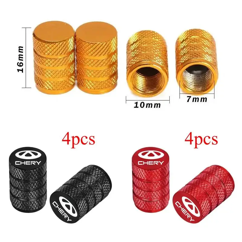 4Pcs Wheel Tyre Valve Stem Caps For Chery Tiggo9, Omoda C5, Jaecoo J8, Tiggo5x Anti-Dust Tire Valve Cover Decoration