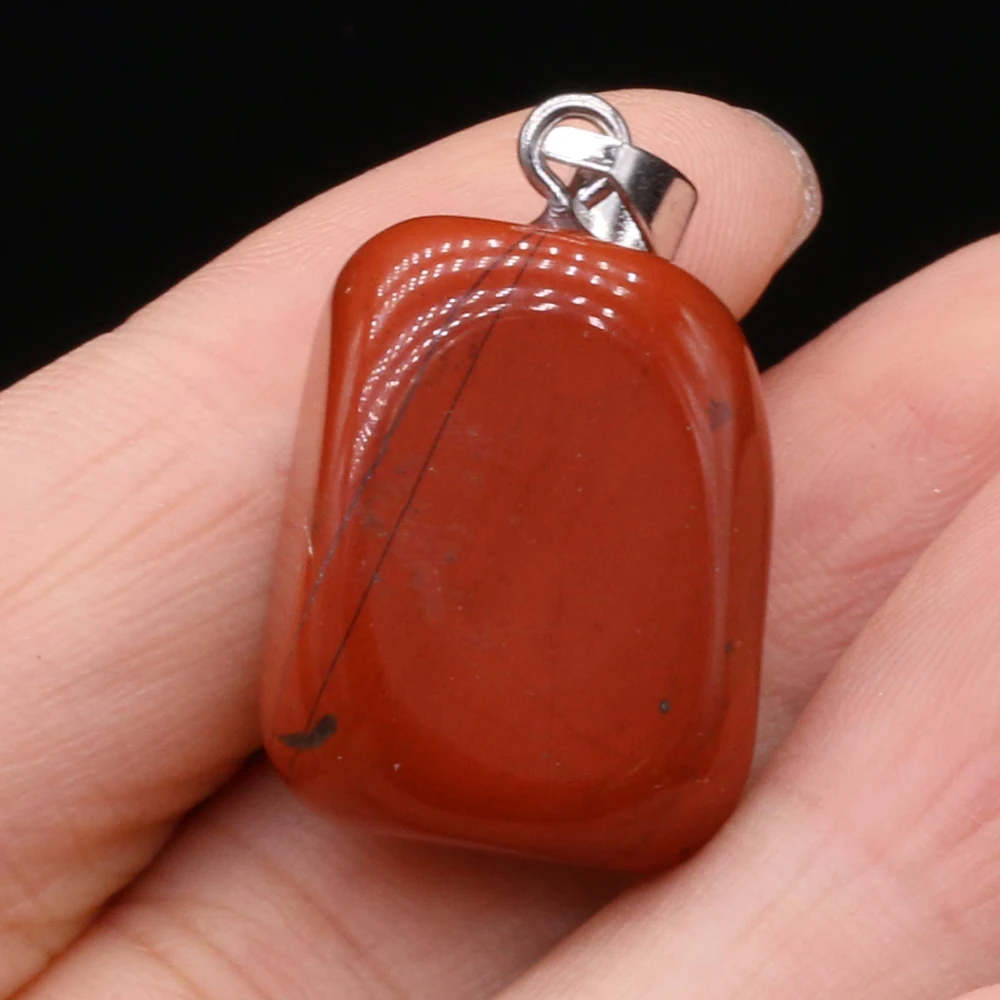 Natural Semi-precious Stone Pendant Irregular Cherry Blossom Agate for DIY Jewelry Making Necklace Size15x20-18x25