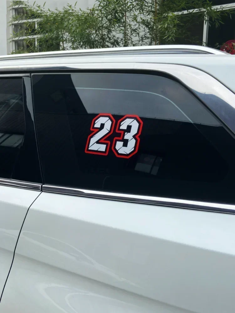 Racing Number 0-9 Personalized PVC Sticker Waterproof Decal for Car Motorcycle Helmet Scooter Laptop Decor