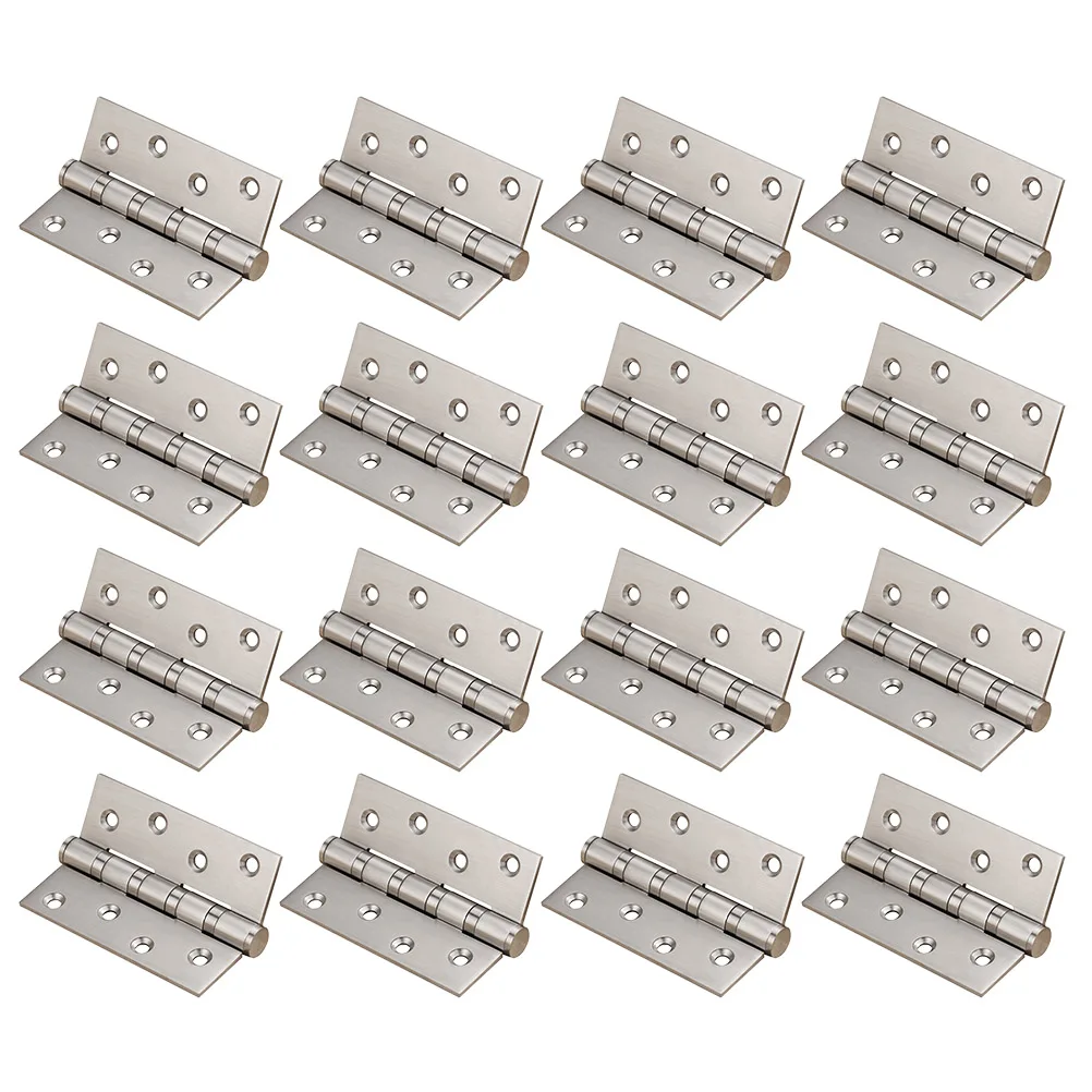 

16Pcs 4 Inch Window Hinge Professional Multiuse for Home Office Shop Lightweight Easy Carry Use Silver Door Hinge