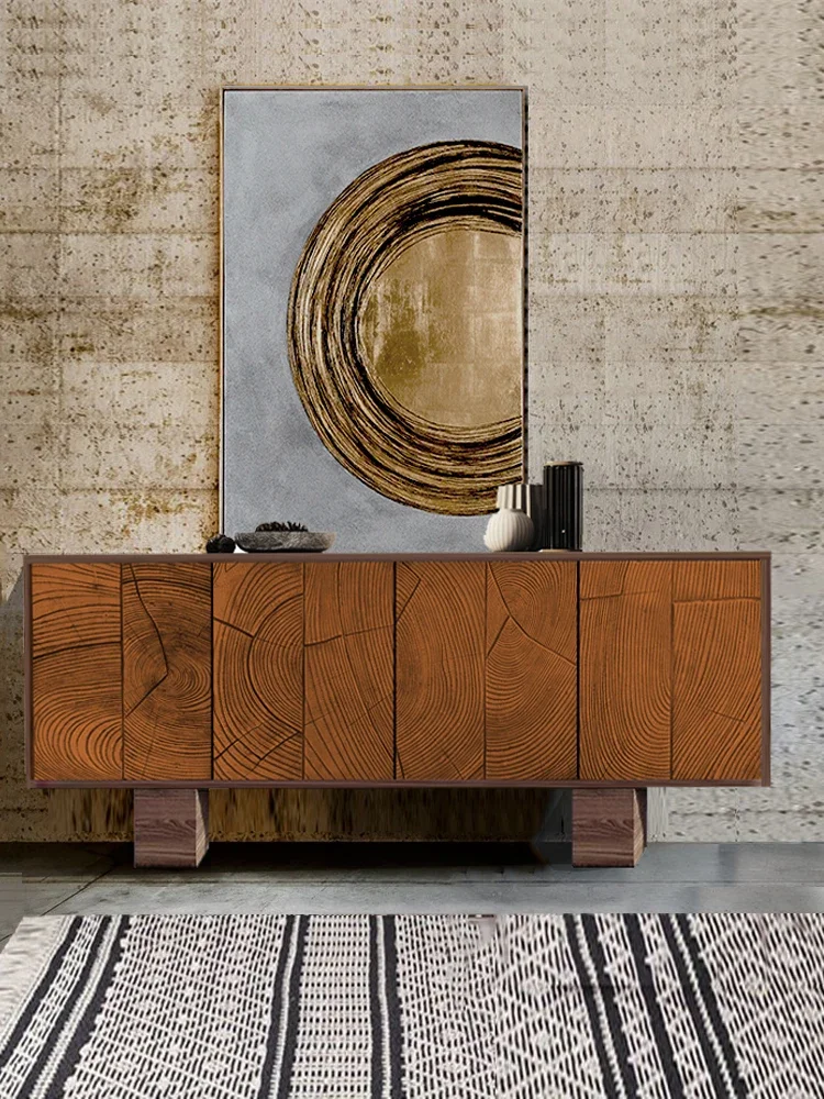 

Solid Wood Sideboard Mid-Ancient Retro Style Solid Wood Sideboard Entrance Cabinet Storage Cabinet