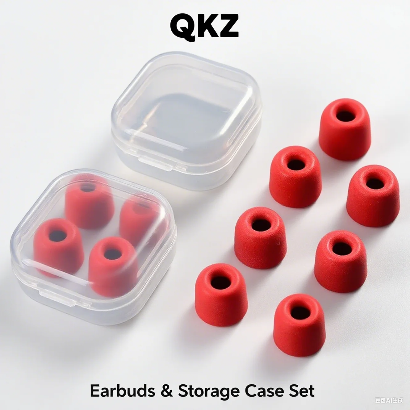 QKZ Original Thunder Voice Silicone Memory Foam Slow-Rebound Eartips สำหรับหูฟังชนิดใส่ในหูพร้อมเบสที่ได้รับการปรับปรุง