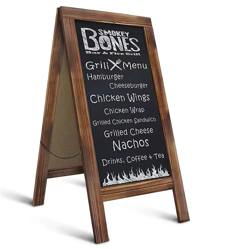 

American Country Style Wooden Blackboard Advertising Menu Message Board Cafe Entrance Sign Erection Display Board