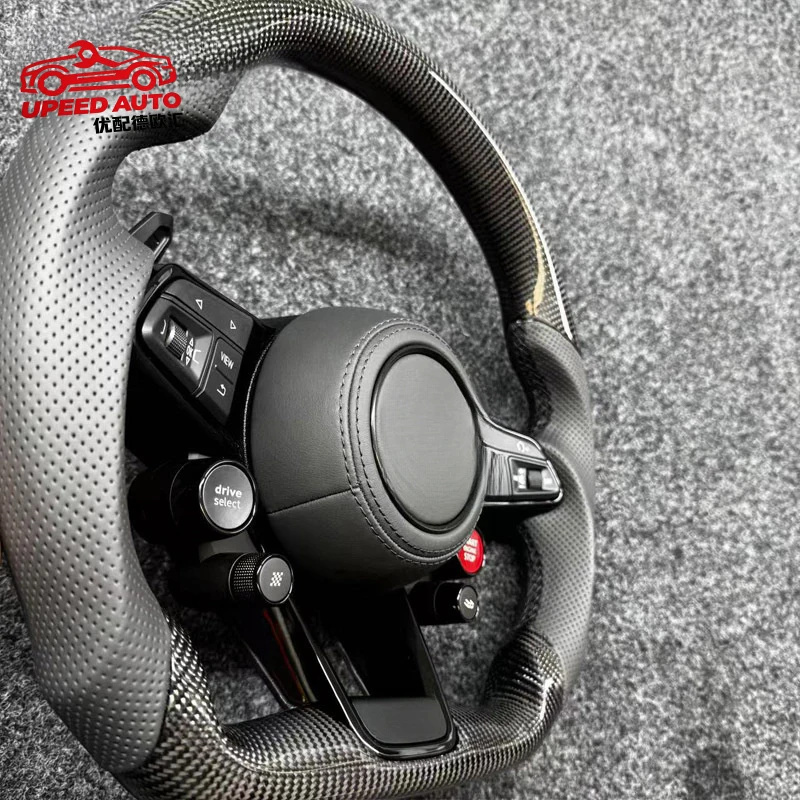 Suitable for series upgrade R8 carbon fiber steering wheel assembly, non-destructive installation, sports mode R8 four-button