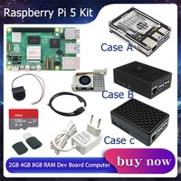 Raspberry Pi 5 2GB 4GB 8GB RAM Dev Board Computer 2.4GHz Cortex-A76 CPU VideoCore VII GPU Optional Case Fan Power Supply for Pi5