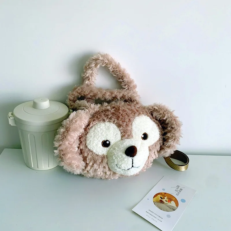 Disney 2024 New Cute Fashion Plush Stellar Crossbody Bag Cartoon Daffy Bear Hand-held Gift Bag