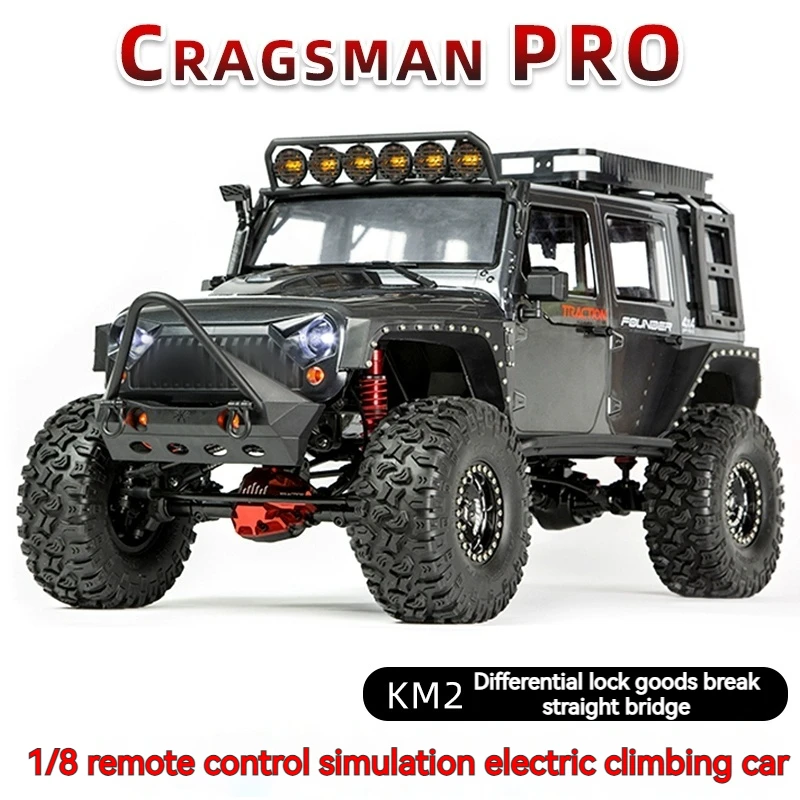 

Km2 Pro Thor 1/8 Four-Wheel Drive Straight Axle Differential Lock Dual Speed Remote Control Electric Rc Climbing Car Model Toy