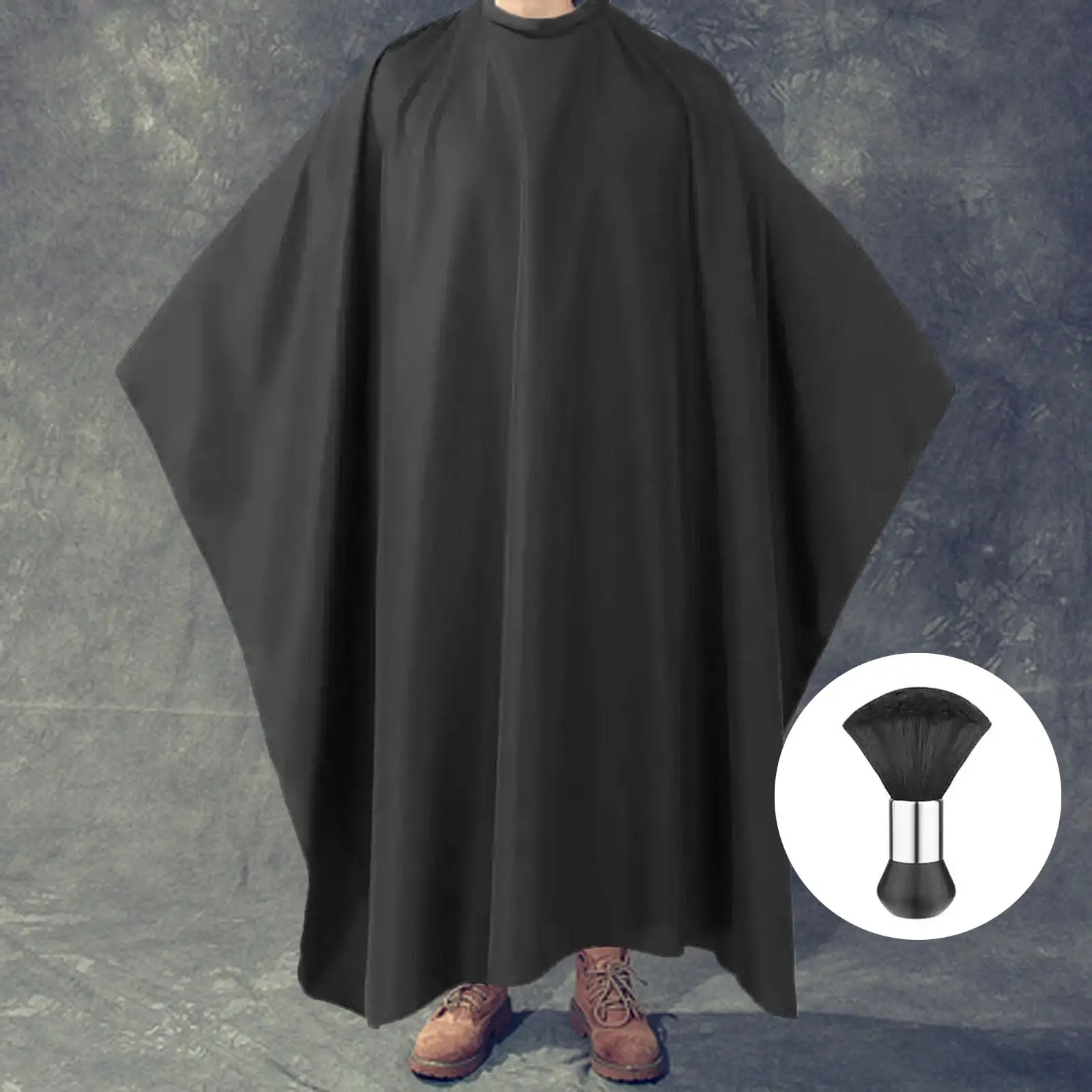 

Hair Cutting Salon Cape with Adjustable Snap Closure Black Hairdresser Cape for Hairstylists Salon Makeup Men Women and Kids