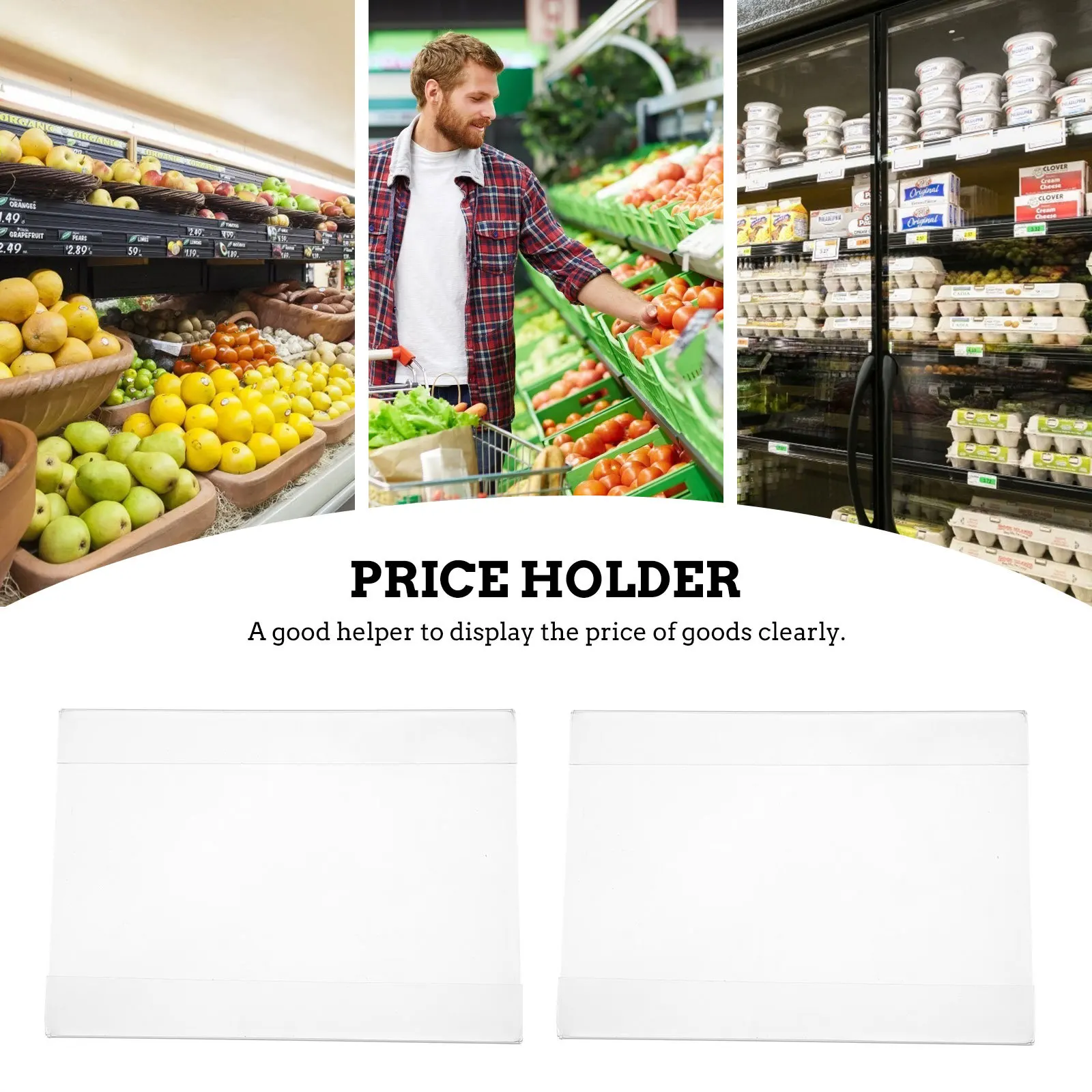 

5 шт., прозрачные держатели ценников, этикетки на полке, держатели ценников, дисплей, прозрачные розничные вывески, папка для хранения, органайзер