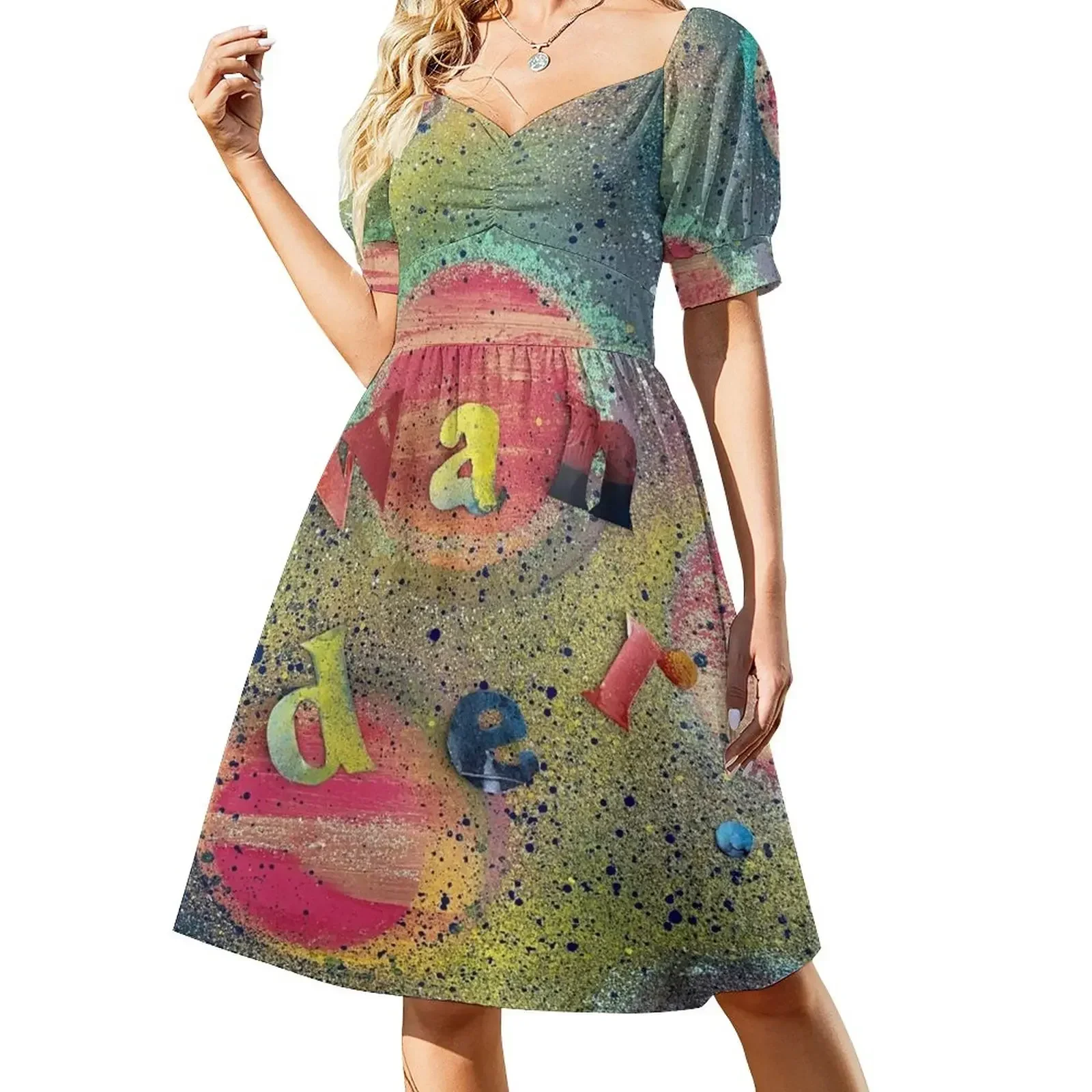 

Wander Short-Sleeved Dress summer dress woman 2025 trendy prom dress 2025 Beachwear