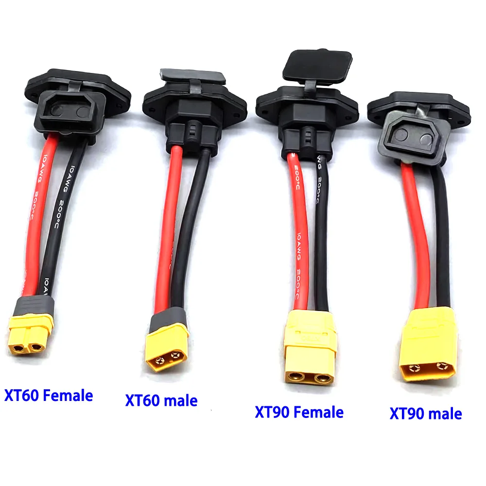 1pcs Electric car plug C14 to XT60/90 discharge port converter zigzag socket shunt thicker power cord adapter cable