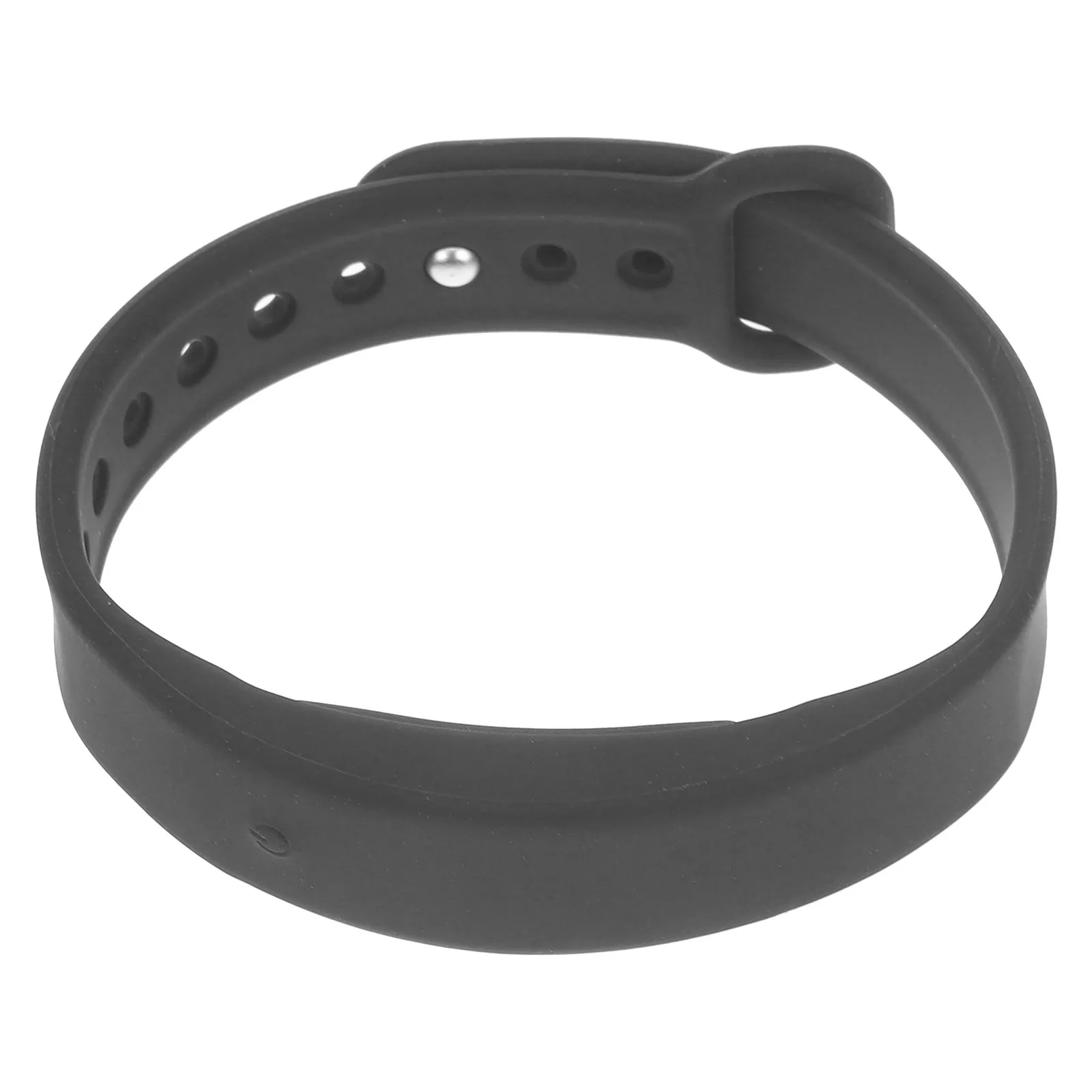 

Black Smart Wristband with LED Thermometer Display Vibration Reminder for Outdoor Sports Travel Easy Operate Rechargeable