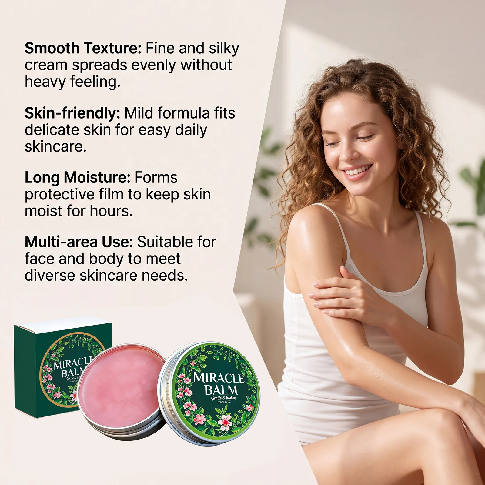 Miracle Balm Soothing Varicose Veins Discomfort Relax Muscle Relief Nerves Daily Joint Care Natural Formula Botanical Body Cream