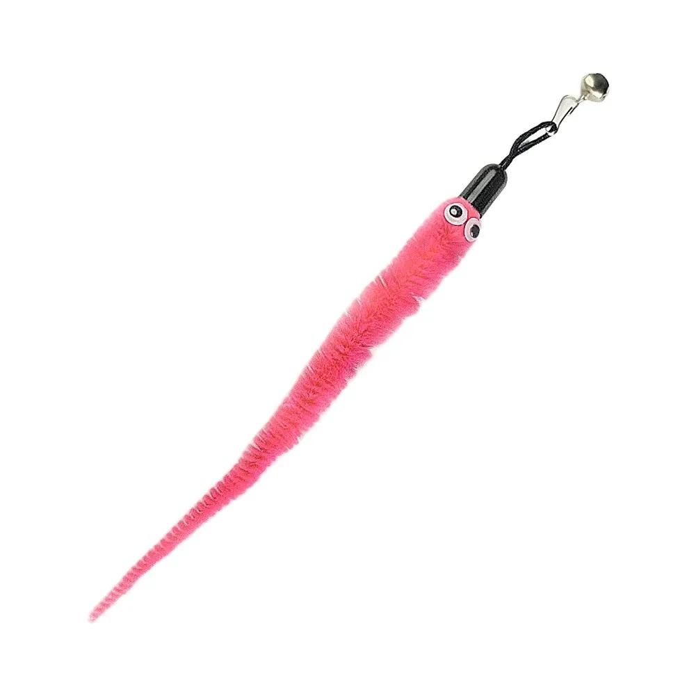 Replacement Head for Caterpillar Style Cat Wand - 22cm Plush Toy to Promote Activity Play and Owner Pet Interaction