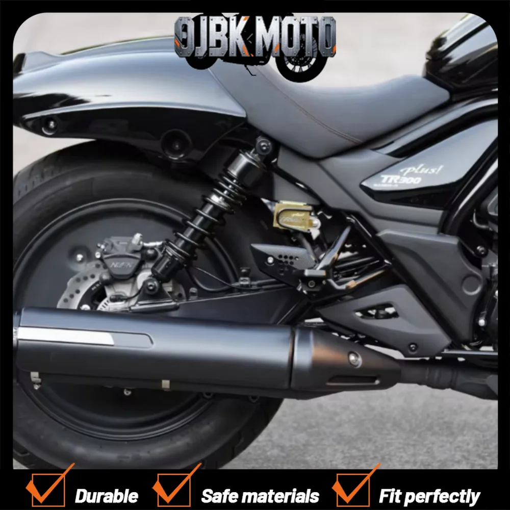 

For Haojue TR300motorcycle modified aluminum alloy rear foot pedal guard pedal baffle decorative protective cover Plus universal