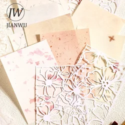 JIANWU Artistic Paper Series Vintage Hollow Pattern Collage Decor Material Paper Creative Junk Journal Scrapbooking Stationery