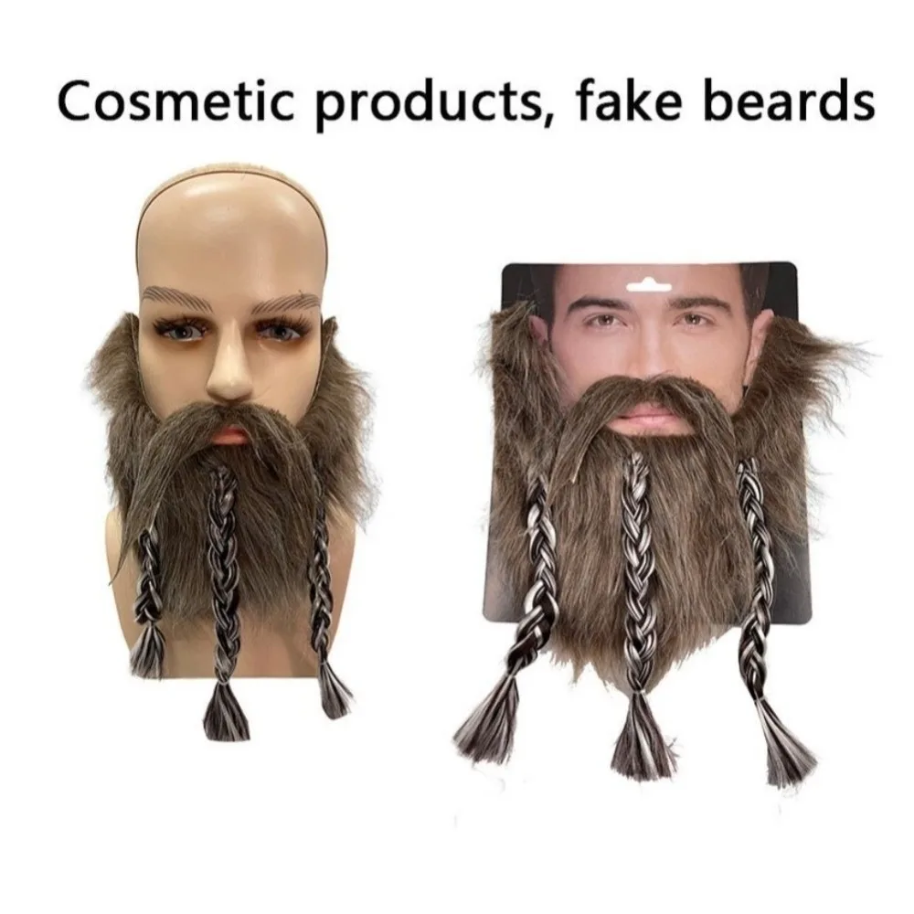 Creative Natural Realistic Fake Beard Fun Easy to Wear Long Beard Props Soft Novelty Pirate Beard Mask for Halloween