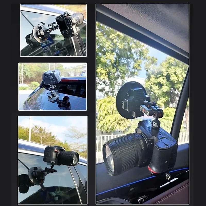 Ventosa elétrica para carro de 3 polegadas-6 polegadas, suporte para câmera de ação a vácuo, suporte interno e externo de ventosa fixa