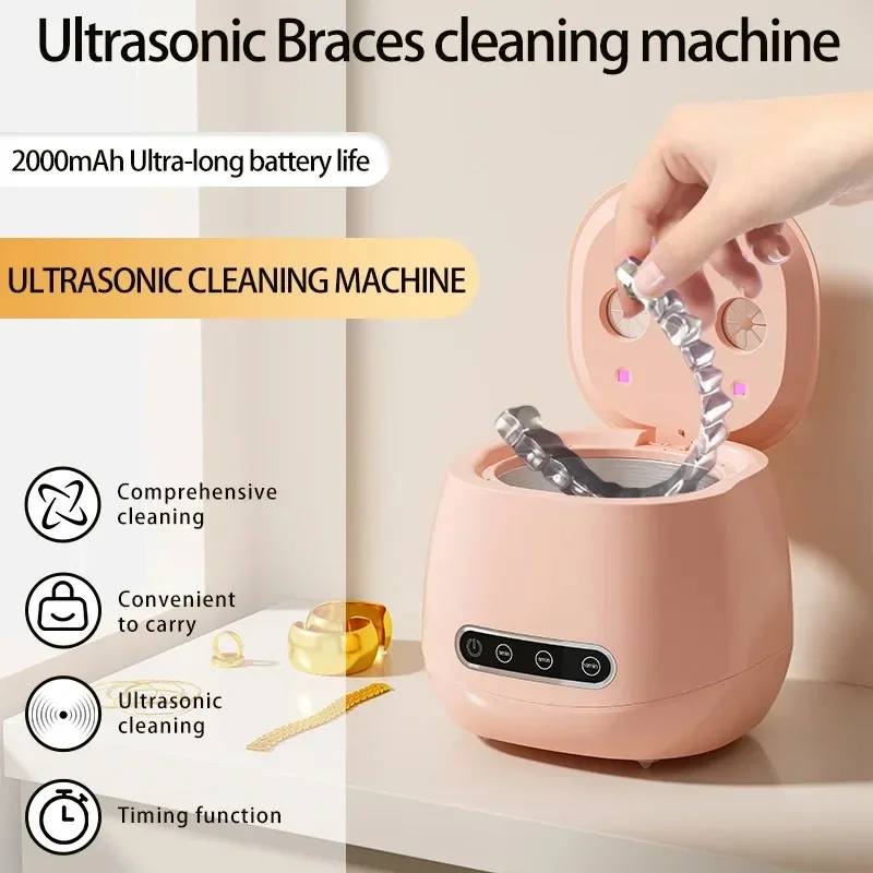 True Portable Ultrasonic Cleaner USB Rechargeable 360° Deep Cleaning for Braces Dentures Jewelry Compact Vibration Cleaner