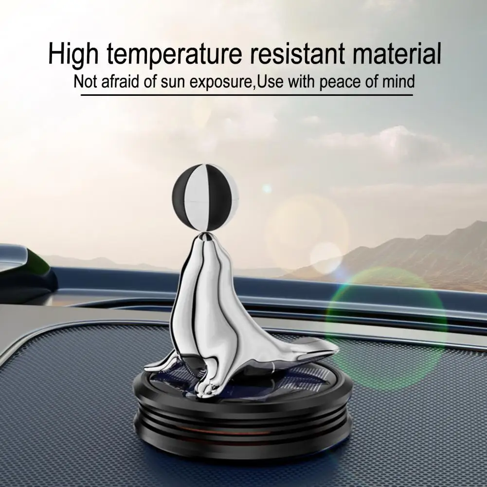 Solar-Powered Car Aromatherapy Sea Lion Rotating Vehicle Air Purifier with Long-Lasting Fragrance Eco-Friendly Car Aromatherapy