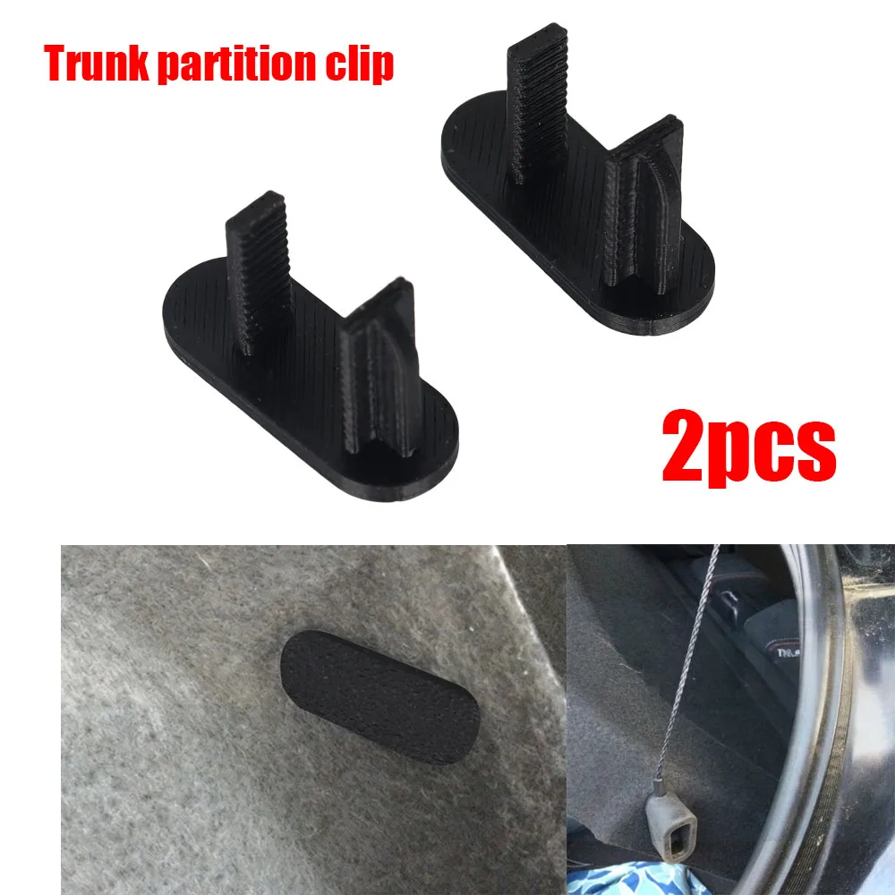

2pcs Car Parcel Shelf Clip Black Plastic Trunk Partition Clamp Durable For Ford Fiesta Mk8 2017-Onwards Car Accessories Clips