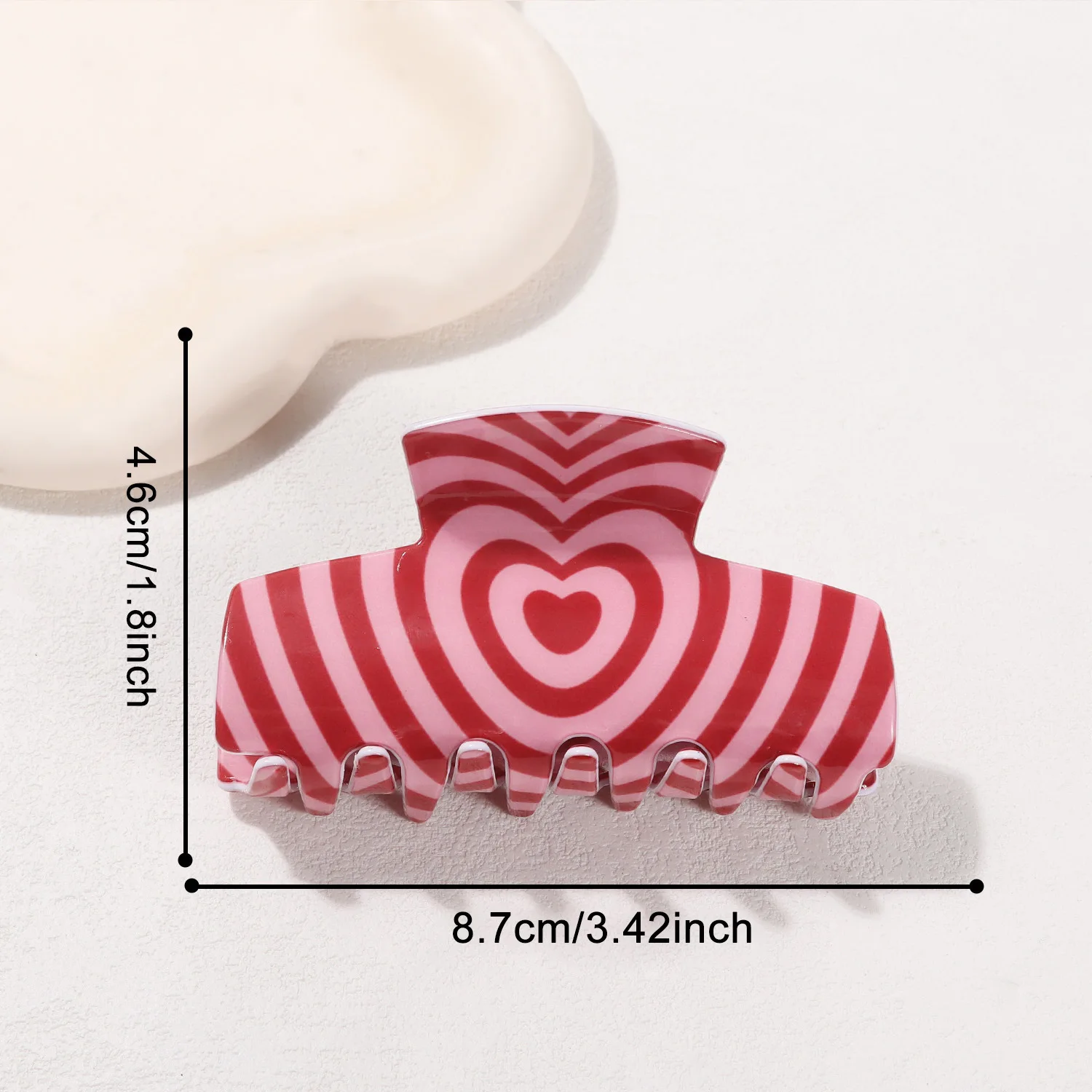 Valentinstag Neue Haarspange mit Hai-Motiv, Buchstaben-Haaraccessoires, Herz-Haarnadel, Rotes Geschenkset, Rote Herz-Haarklammer, Accessoires, Geschenk für Freundin – Detail 2