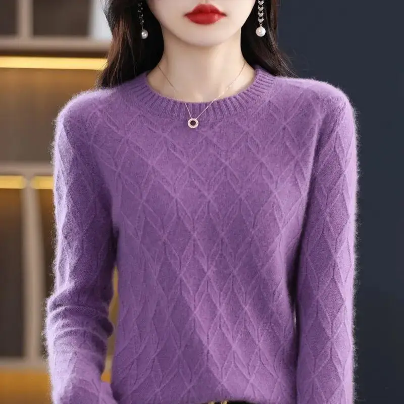 2024 jesienno-zimowy nowy sweter swetry damskie Casual guziki O-neck elegancki sweter damski wąski top z dzianiny miękki sweter topy