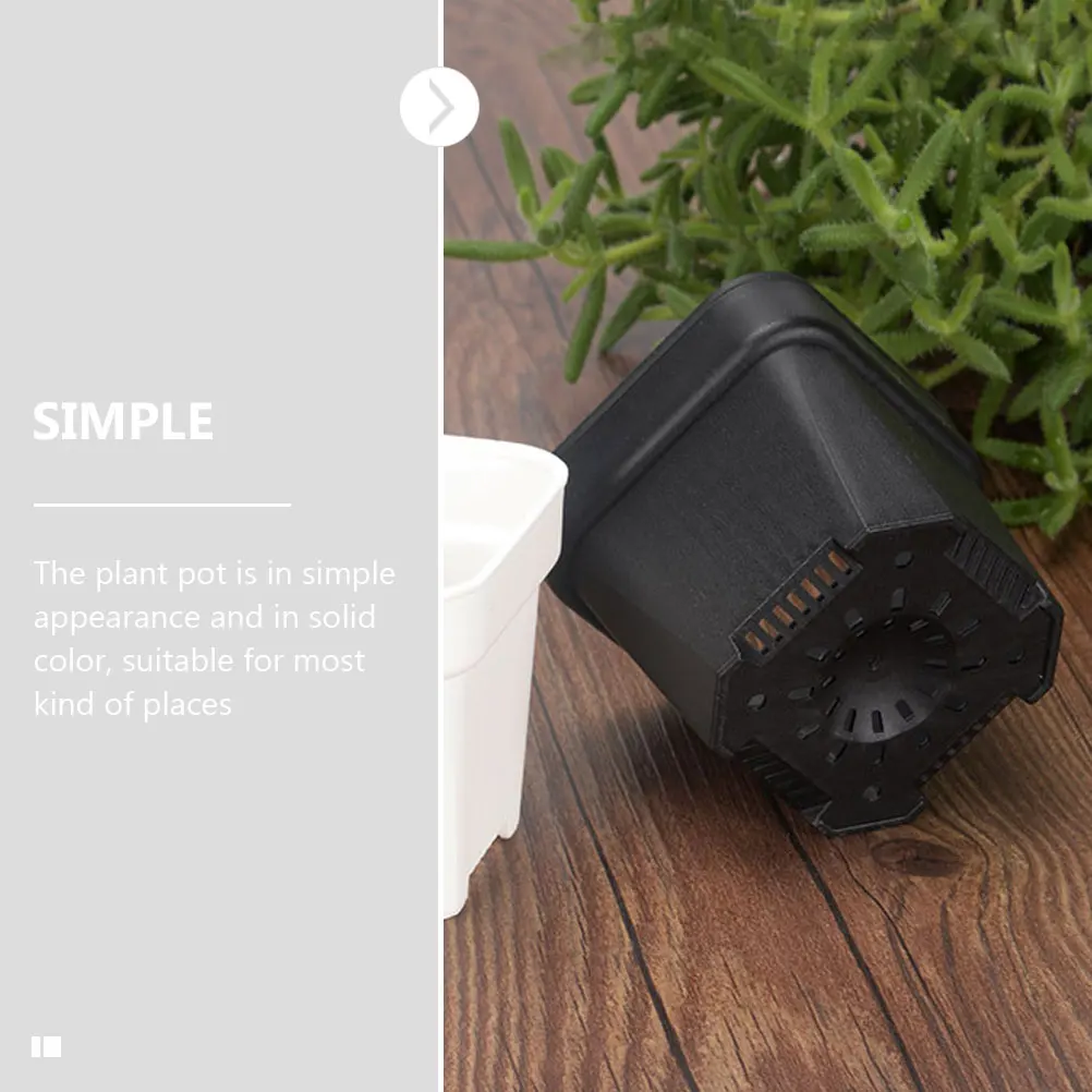 

18Pcs Thick Matte Plastic Planter Pot Durable Flower Container Lightweight Nursery Plant Pots for Garden Balcony Succulent Plant