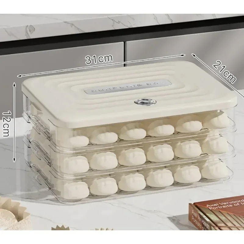 2024 Hot Freezing Storage Box Refrigerator Frozen Dumpling Multi-Layer Wonton Box Household Quick Freezing Fresh-Keeping Box