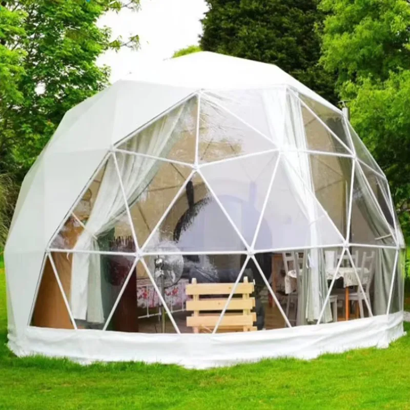 PVC 5m igloo dome house geodesic dome prefabricated house waterproof greenhouse tent