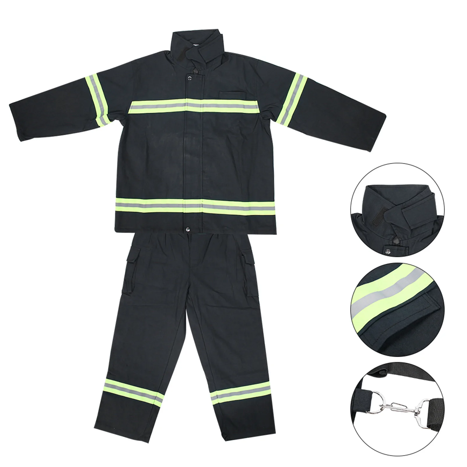 Fighting Equipment Fireproof Suit Flame Retardant Clothing Fireproof Heatproof Firemen Protective Reflective Coat Trousers