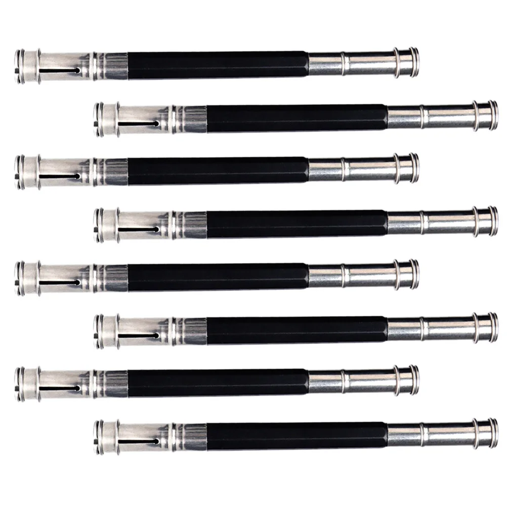 الفولاذ المقاوم للصدأ قلم رصاص موسع مجموعة مزدوجة نهاية إطالة حامل للمدرسة مكتب الفن العملي قلم رصاص تمديد أداة #3